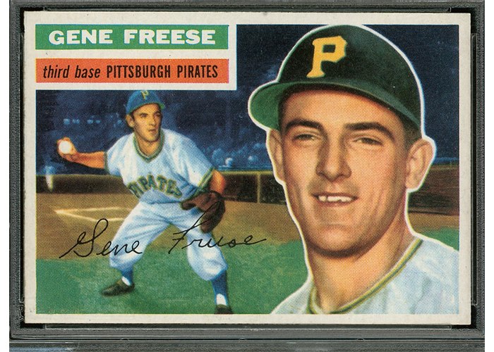 1956 Topps #46 Gene Freese, Pittsburgh Pirates (front)