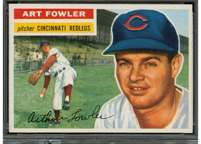 1956 Topps #47 Art Fowler, Cincinnati Redlegs (front)