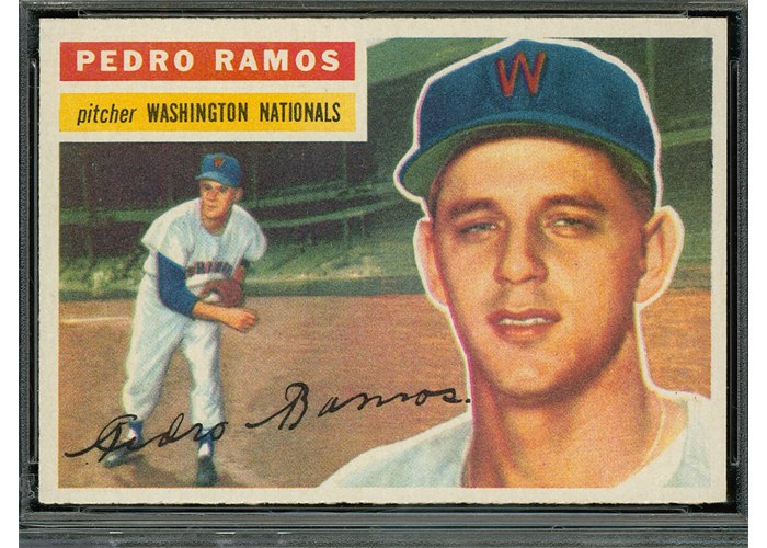 1956 Topps #49 Pedro Ramos, Washington Nationals (front)