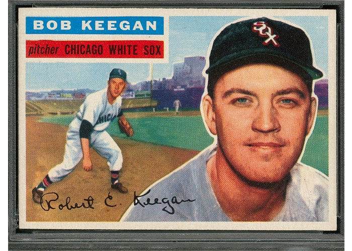 1956 Topps #54 Bob Keegan, Chicago White Sox (front)