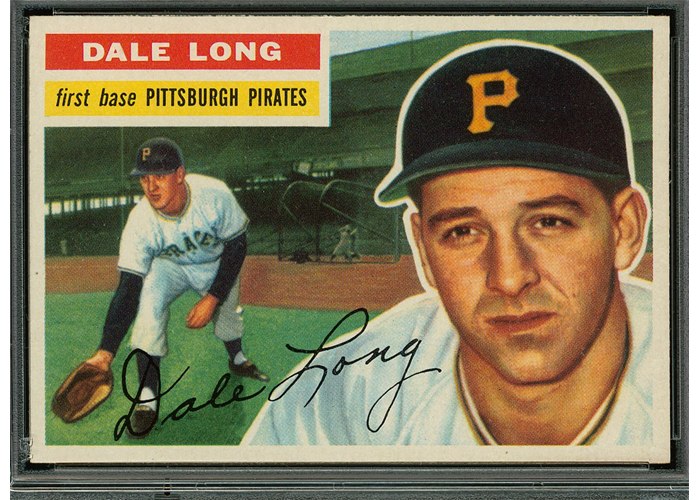 1956 Topps #56 Dale Long, Pittsburgh Pirates (front)