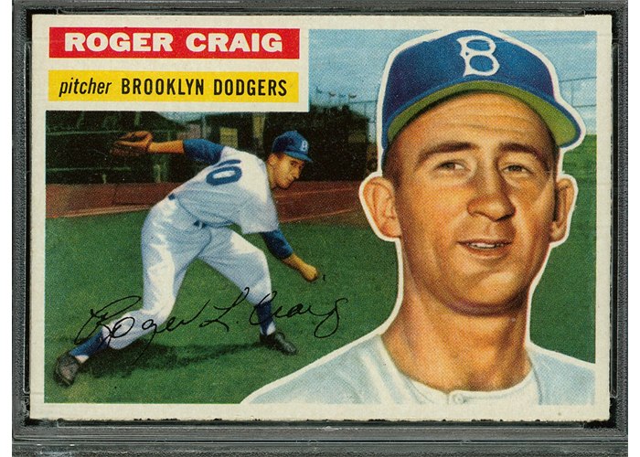 1956 Topps #63 Roger Craig, Brooklyn Dodgers (front)