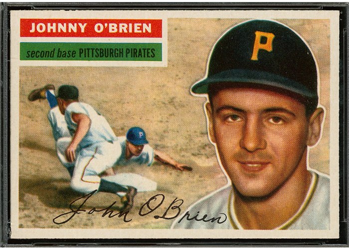 1956 Topps #65 Johnny O'Brien, Pittsburgh Pirates (front)