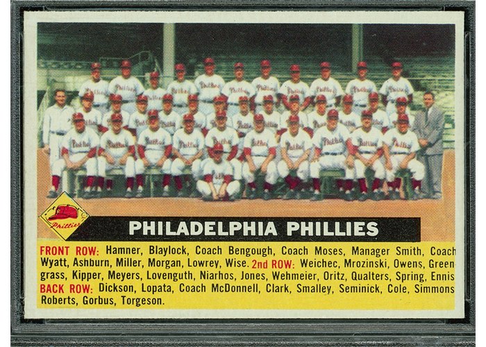 1956 Topps #72 Philadelphia Phillies Team, Philadelphia Phillies (front)