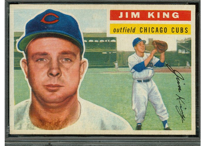 1956 Topps #74 Jim King, Chicago Cubs (front)
