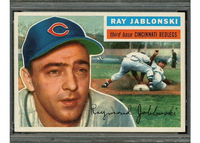1956 Topps #86 Ray Jablonski, Cincinnati Redlegs (front)