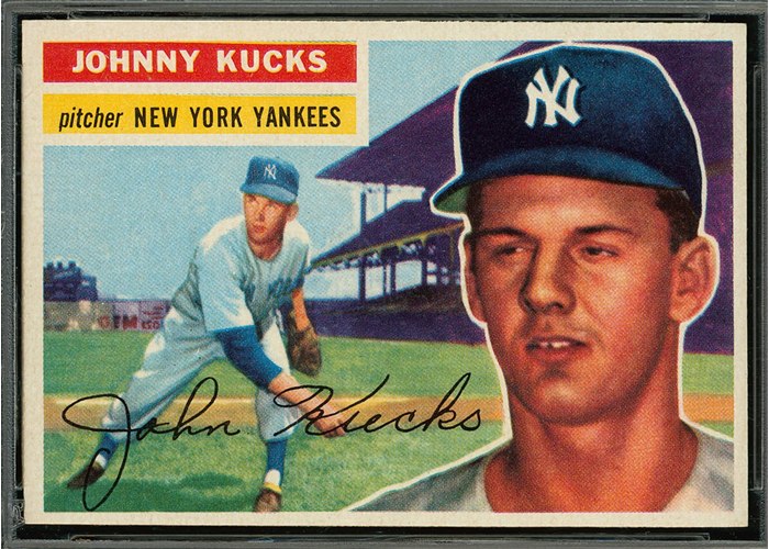 1956 Topps #88 Johnny Kucks, New York Yankees (front)