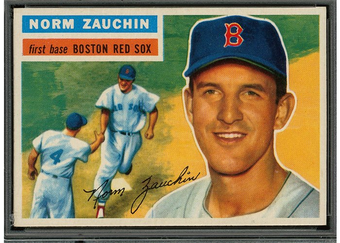 1956 Topps #89 Norm Zauchin, Boston Red Sox (front)