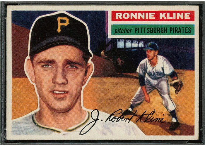 1956 Topps #94 Ron Kline, Pittsburgh Pirates (front)
