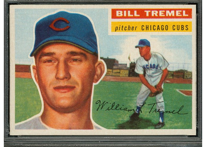 1956 Topps #96 Bill Tremel, Chicago Cubs (front)