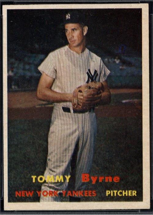 1957 Topps #108 Tommy Byrne, New York Yankees