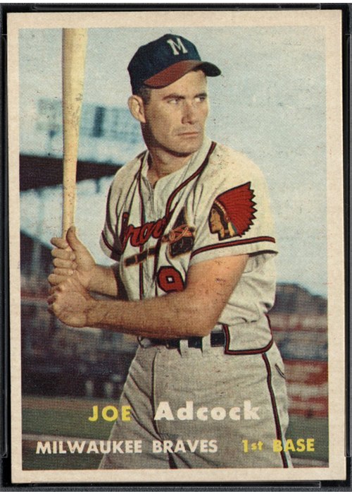 1957 Topps #117 Joe Adcock, Milwaukee Braves