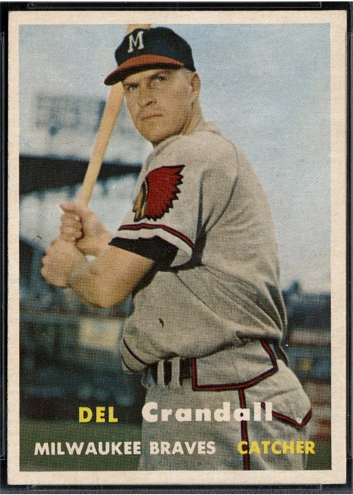 1957 Topps #133 Del Crandall, Milwaukee Braves