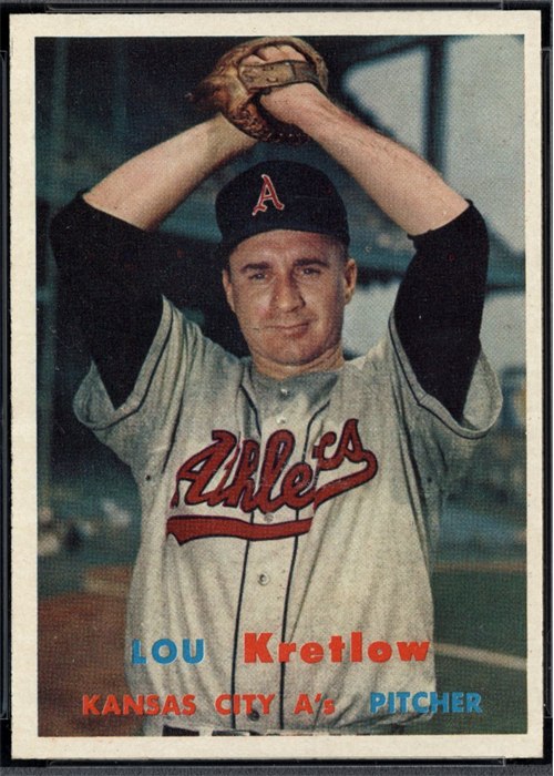 1957 Topps #139 Lou Kretlow, Kansas City Athletics