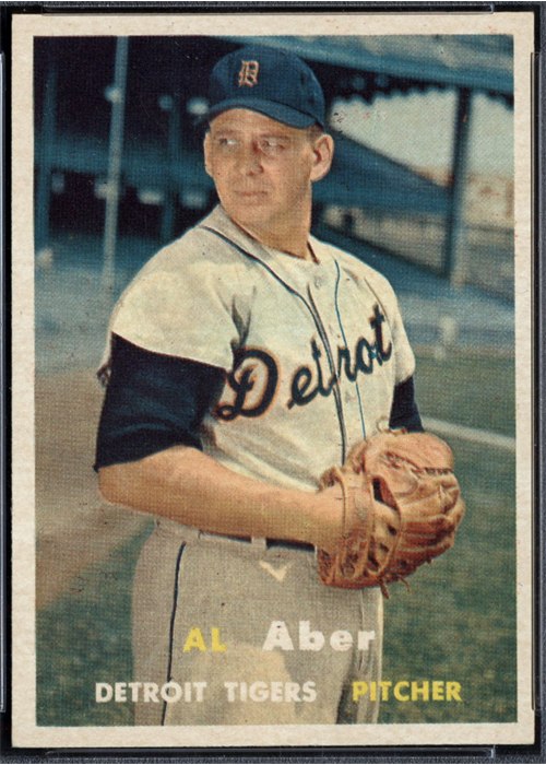 1957 Topps #141 Al Aber, Detroit Tigers