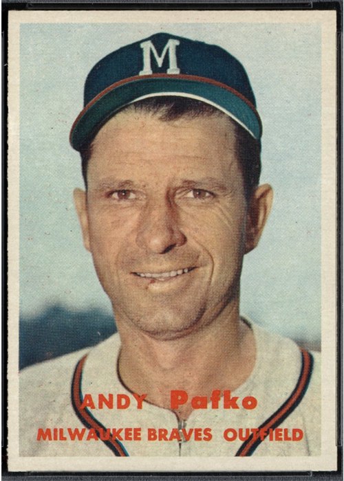 1957 Topps #143 Andy Pafko, Milwaukee Braves
