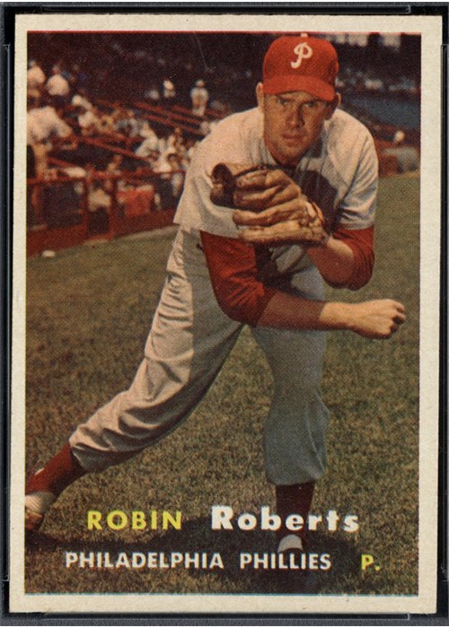 1957 Topps #15 Robin Roberts, Philadelphia Phillies
