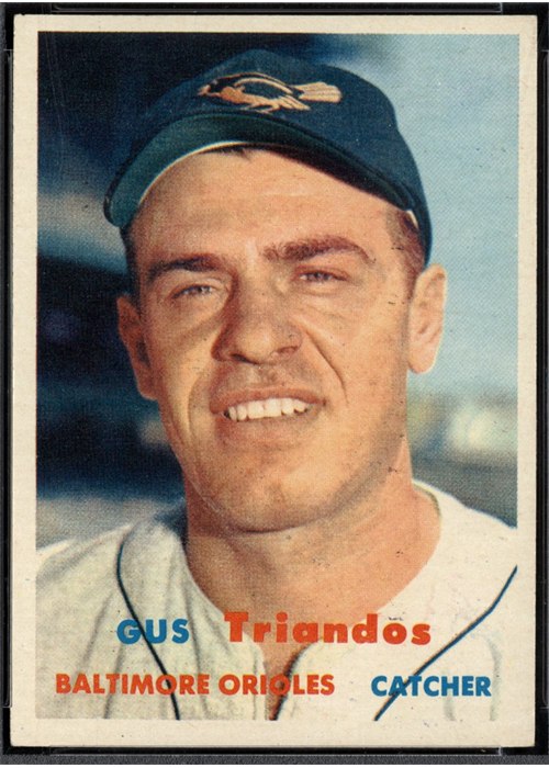 1957 Topps #156 Gus Triandos, Baltimore Orioles