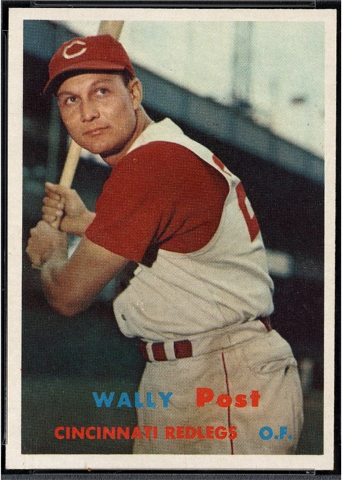 1957 Topps #157 Wally Post, Cincinnati Redlegs