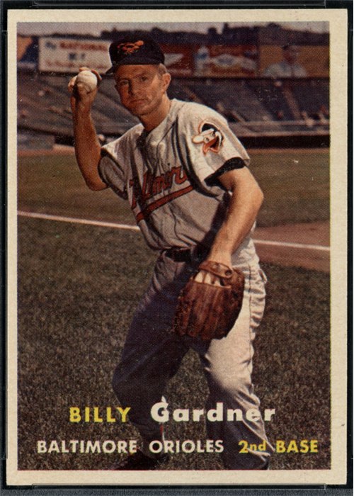 1957 Topps #17 Billy Gardner, Baltimore Orioles