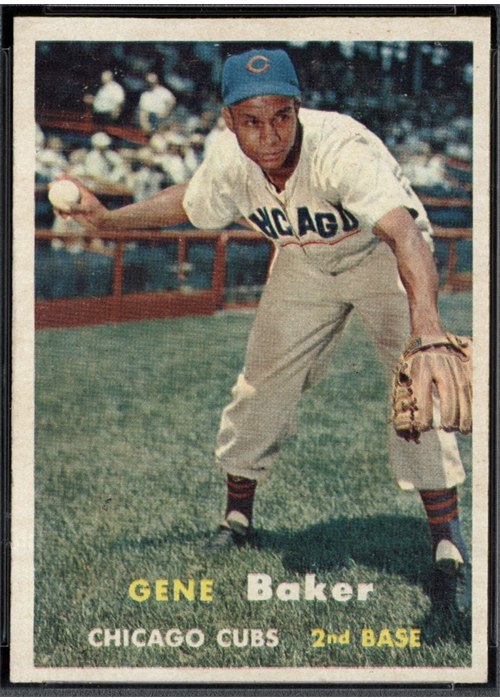 1957 Topps #176B Gene Baker, Chicago Cubs