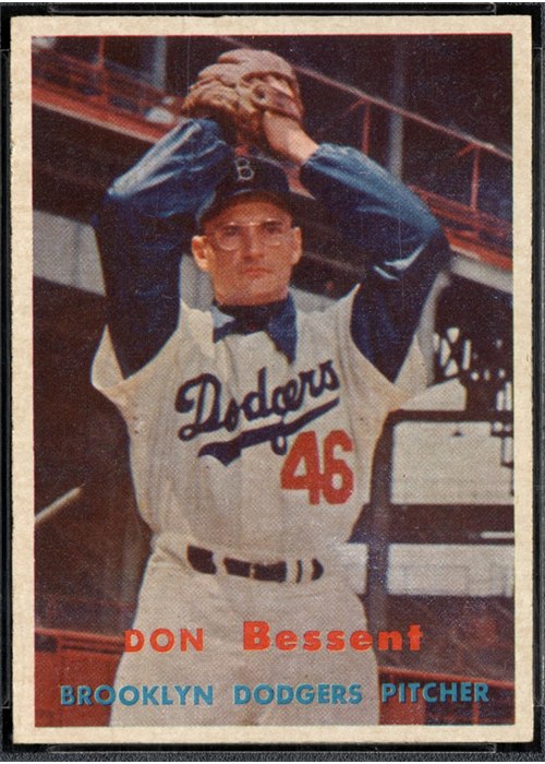 1957 Topps #178 Don Bessent, Brooklyn Dodgers