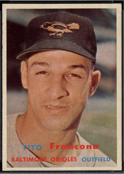 1957 Topps #184 Tito Francona, Baltimore Orioles