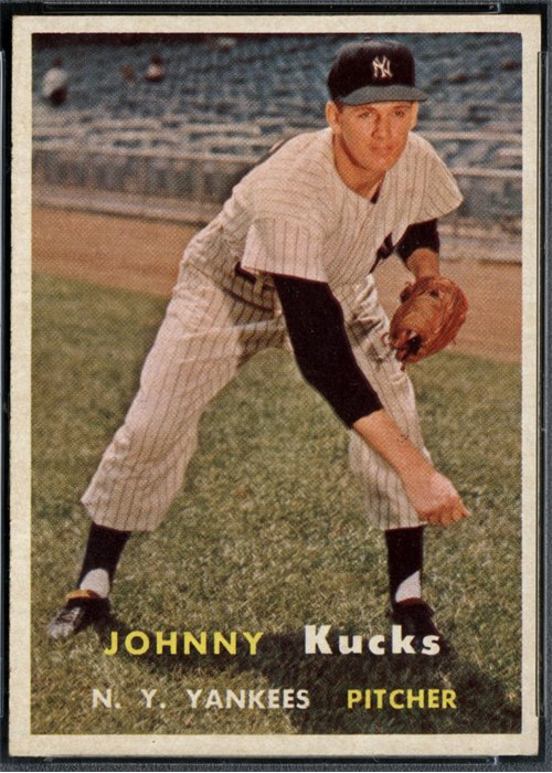 1957 Topps #185 Johnny Kucks, New York Yankees