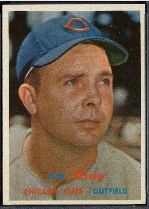 1957 Topps #186 Jim King, Chicago Cubs