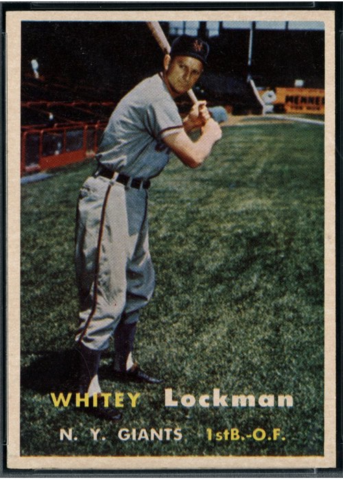 1957 Topps #232 Whitey Lockman, New York Giants