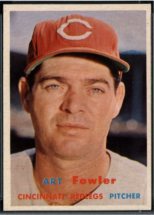 1957 Topps #233 Art Fowler, Cincinnati Redlegs