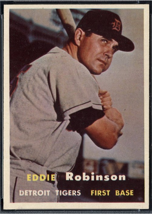 1957 Topps #238 Eddie Robinson, Detroit Tigers