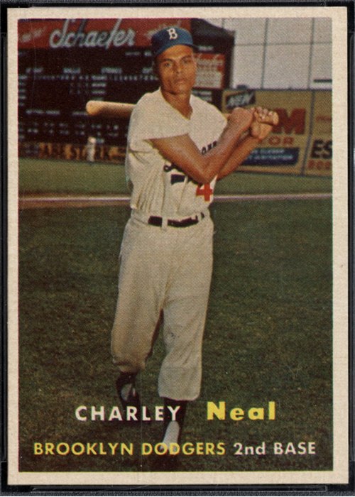 1957 Topps #242 Charlie Neal, Brooklyn Dodgers