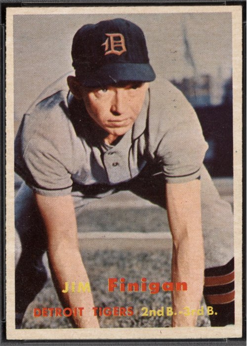 1957 Topps #248 Jim Finigan, Detroit Tigers