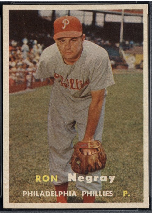 1957 Topps #254 Ron Negray, Philadelphia Phillies