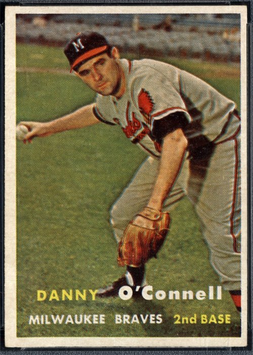 1957 Topps #271 Danny O'Connell, Milwaukee Braves
