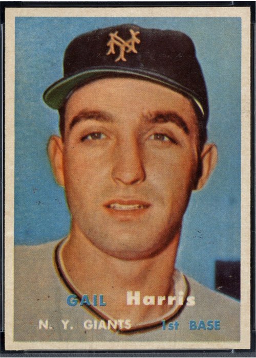 1957 Topps #281 Gail Harris, New York Giants