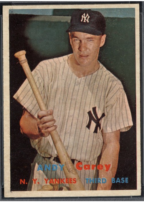 1957 Topps #290 Andy Carey, New York Yankees
