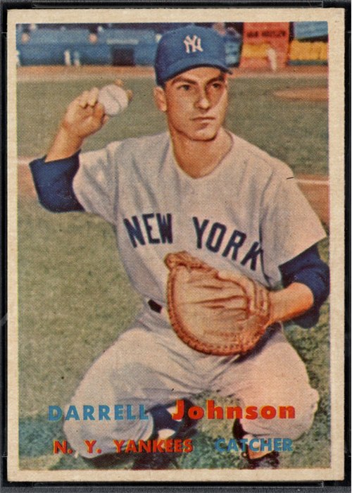 1957 Topps #306 Darrell Johnson, New York Yankees