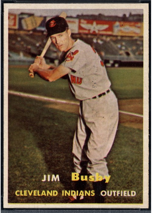 1957 Topps #309 Jim Busby, Cleveland Indians