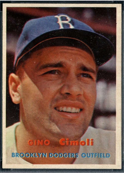 1957 Topps #319 Gino Cimoli, Brooklyn Dodgers