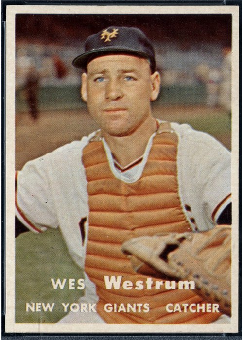 1957 Topps #323 Wes Westrum, New York Giants
