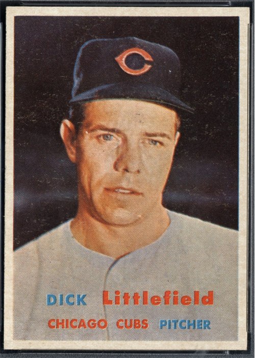 1957 Topps #346 Dick Littlefield, Chicago Cubs