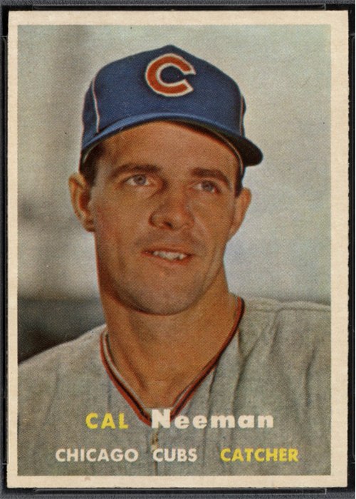 1957 Topps #353 Cal Neeman, Chicago Cubs