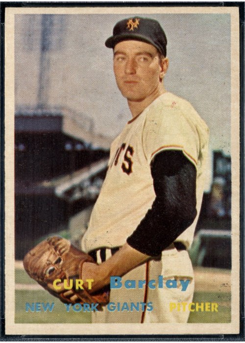 1957 Topps #361 Curt Barclay, New York Giants
