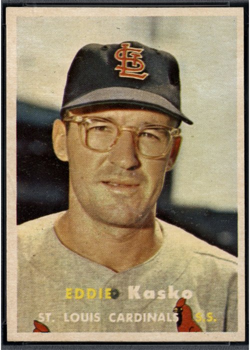 1957 Topps #363 Eddie Kasko, St. Louis Cardinals