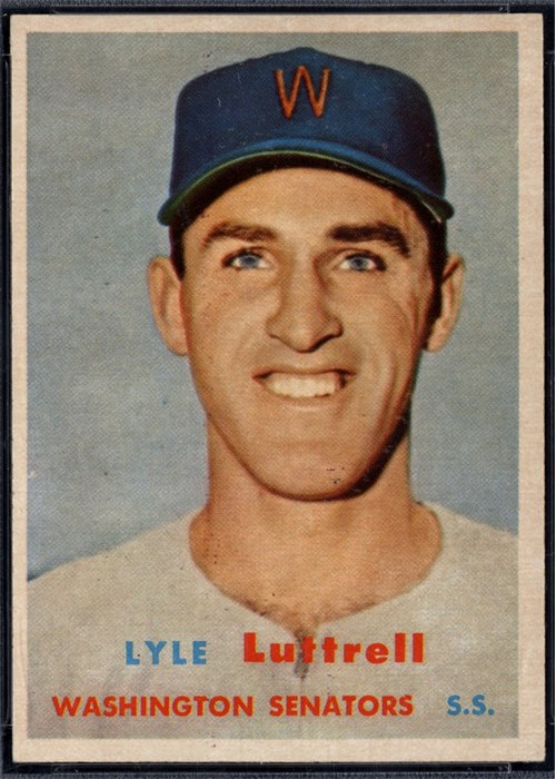 1957 Topps #386 Lyle Luttrell, Washington Senators
