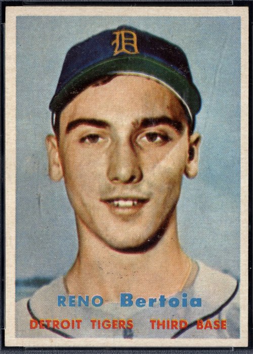 1957 Topps #390 Reno Bertoia, Detroit Tigers
