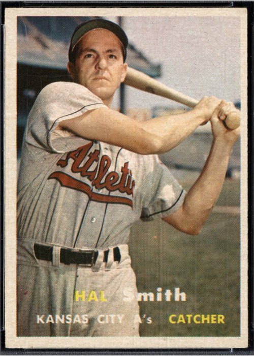1957 Topps #41 Hal W. Smith, Kansas City Athletics