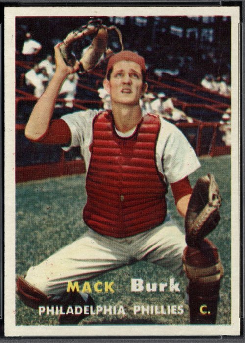 1957 Topps #91 Mack Burk, Philadelphia Phillies